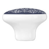 Bohemian White Floral Mandala Keramische Knop (Zijkant)