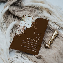 Bohemian White Floral Modern Wedding