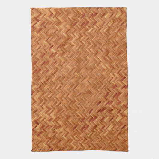 Bohemian Wicker Look Basketweave rattan Theedoek (Verticaal)