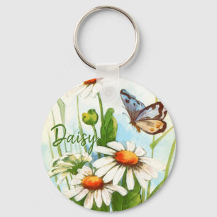  Bohemian Wild Flowers Boho Monogram Sleutelhanger