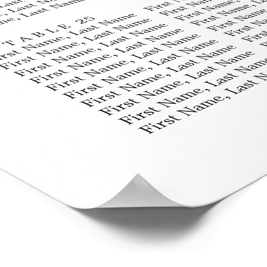 Bohemian Wildflower Achtertuin Bruiloft Zitkaarten Poster (Hoek)