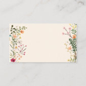 Bohemian wildflower advies wenst afstuderen informatiekaartje (Achterkant)