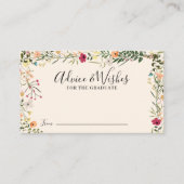 Bohemian wildflower advies wenst afstuderen informatiekaartje (Voorkant)