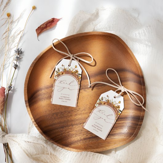 Bohemian Wildflower Arch Vrijgezellenfeest Cadeaulabel