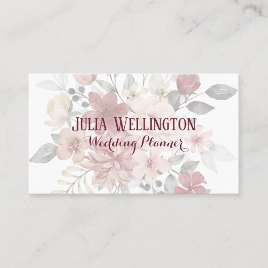 Bohemian Wildflower Boeket met QR Code Visitekaartje (Voorkant)