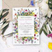 Bohemian Wildflower bruiloft Kaart