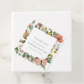 Bohemian Wildflower Butterfly Dank u Bedankjes Labels (In situ)