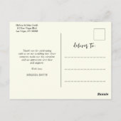 Bohemian Wildflower Floral Wedding Bedankt Briefkaart (Achterkant)