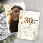 Bohemian Wildflower Foto Arch 30th Birthday Kaart<br><div class="desc">Bohemian Wildflower Foto Arch 30th Birthday Uitnodiging</div>