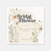 Bohemian Wildflower FotoArch Vrijgezellenfeest Servet (Voorkant)