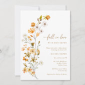 Bohemian Wildflower Herfst in liefde Baby shower Kaart (Voorkant)