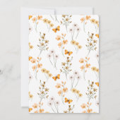 Bohemian Wildflower Herfst in liefde Baby shower Kaart (Achterkant)