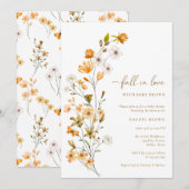 Bohemian Wildflower Herfst in liefde Baby shower Kaart (Voorkant / Achterkant)