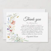 Bohemian Wildflower Meadow Bruiloft Bedankkaart (Voorkant)