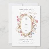 Bohemian Wildflower Pill Lijst Weddenfoto Save The Date (Voorkant)