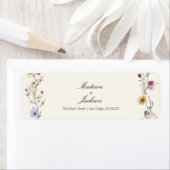 Bohemian Wildflowers Wedding Retouradres Etiket (Insitu)