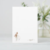Bohemian Wispy Floral Aangepaste Naam Blank Bedankkaart (Staand voorkant)