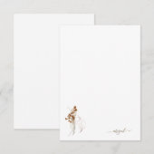 Bohemian Wispy Floral Aangepaste Naam Blank Bedankkaart (Voorkant / Achterkant)