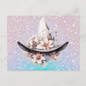 Bohemian Witches Pet Flowers Glitter Halloween Feestdagenkaart (Voorkant)