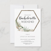 Bohemian Wreath Bachelorette Party Uitnodigen Kaar Kaart (Voorkant)