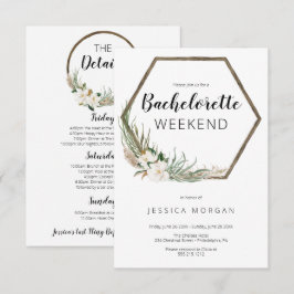 Bohemian Wreath Bachelorette Party Uitnodigen Kaar Kaart