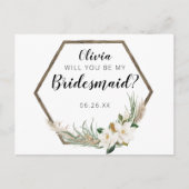 Bohemian Wreath Bridesmaid proposal Kaart (Voorkant)