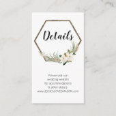 Bohemian Wreath Trouwwebsite invoegen Kaart (Voorkant)