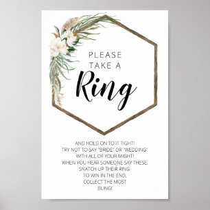 Bohemian Wreath Vrijgezellenfeest Ring Game Poster