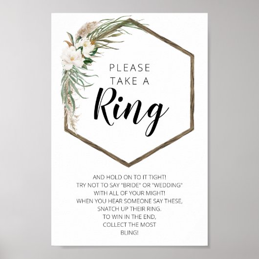 Bohemian Wreath Vrijgezellenfeest Ring Game Poster (Voorkant)