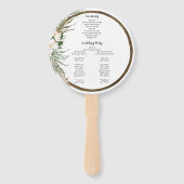 Bohemian Wreath Wedding Fan Programma Handwaaier (Achterkant)