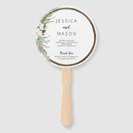 Bohemian Wreath Wedding Fan Programma Handwaaier