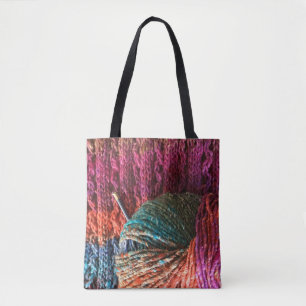 Bohemian Yarn met Knitting Tote Bag