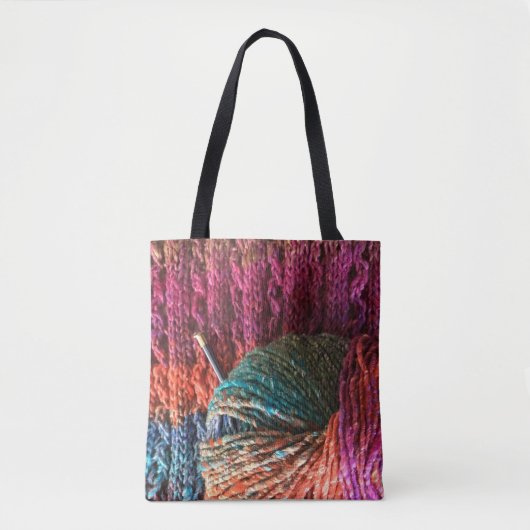 Bohemian Yarn met Knitting Tote Bag (Voorkant)