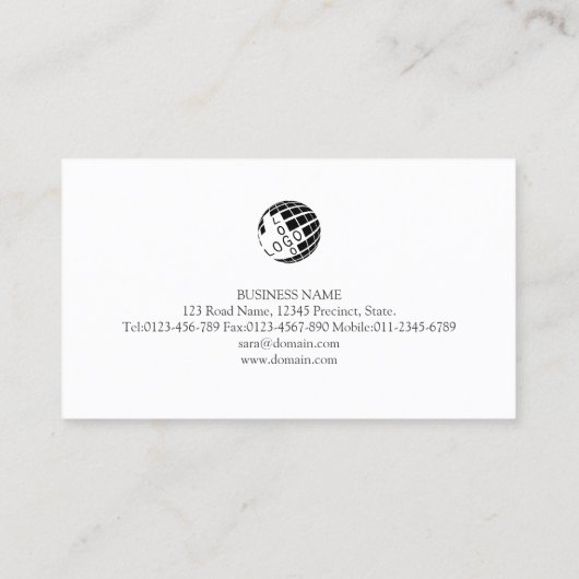 Bohemian Zonnebloemen Monogram Bruiloft Consultant Visitekaartje (Achterkant)