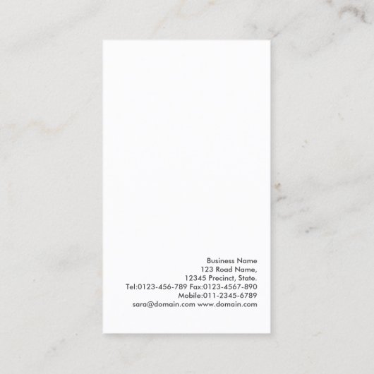 Bohemian Zonnebloemen Monogram Consultant Visitekaartje (Achterkant)