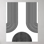 Bohemian Zwart-wit Abstracte kunst aan de muur Poster (Voorkant)