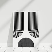 Bohemian Zwart-wit Abstracte kunst aan de muur Poster