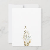 Bohemibloemen en Vrijgezellenfeest van Pampas Gras Kaart (Achterkant)