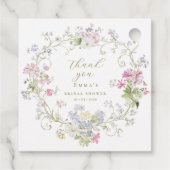 bohemien boho chic Wilde Bloemen Bruidsmeisjesfees Bedankjes Labels (Achterkant)
