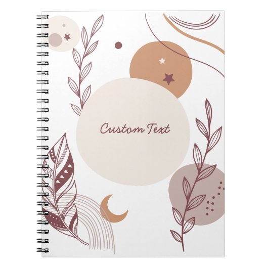 Bohemien Leraar Waardering Moderne douane Notitieboek (Voorkant)