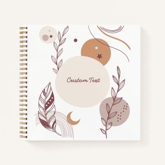 Bohemien Leraar Waardering Moderne douane Notitieboek (Voorkant)