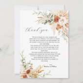 Bohemien trouwkaart bedankje template . bedankkaart (Voorkant)
