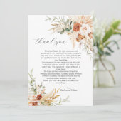 Bohemien trouwkaart bedankje template . bedankkaart (Staand voorkant)