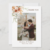 Bohemien trouwkaarten bedankje sjabloon (Achterkant)