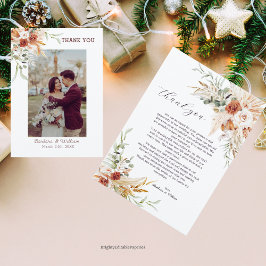Bohemien trouwkaarten bedankje sjabloon