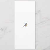 Bohemienblauw en roze Floral waterverf Weddenschap Menu (Achterkant)