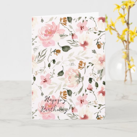 Bohemienbloem Birthday Kaart (Gele Bloem)