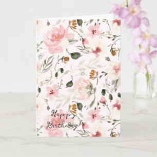 Bohemienbloem Birthday Kaart