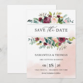 Bohemienbloesje met roze bruine bloem bespaart de  kaart (Voorkant / Achterkant)