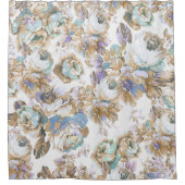 Bohemiene blush lavender bruine blauwgroen rozen f douchegordijn (Voorkant)